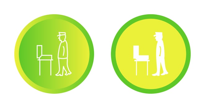 Guard Checking Briefcase Vector Icon