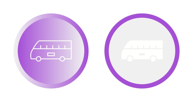 Bus on Airport Vector Icon