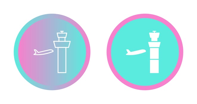 Air Control Tower Vector Icon
