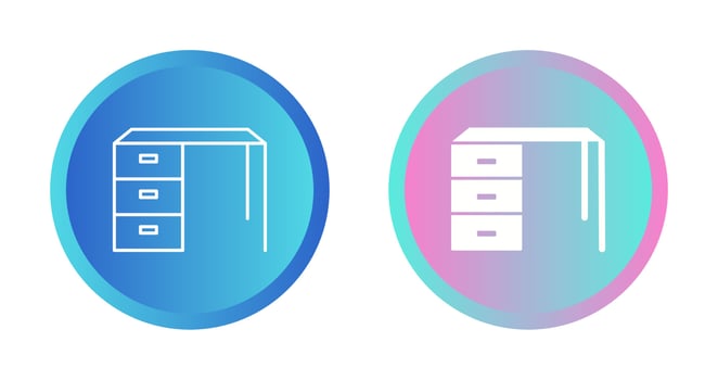 Table with Drawers Vector Icon