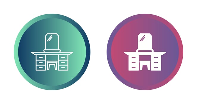 Table with Drawers Vector Icon