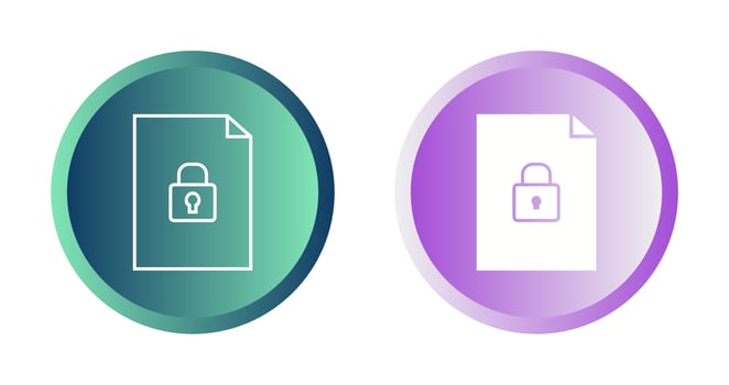 Secure Document Vector Icon