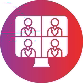 Vector Design Online Meeting Icon Style