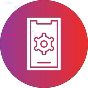 Vector Design Mobile Settings Icon Style