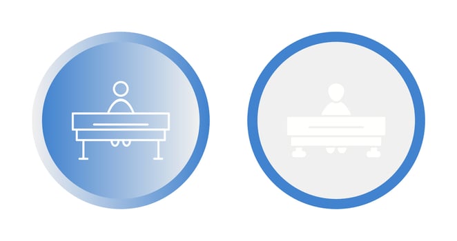 Student sitting in cllass Vector Icon
