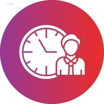 Vector Design Working Hours Icon Style