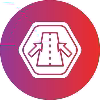 Vector Design Keep In Lane Icon Style