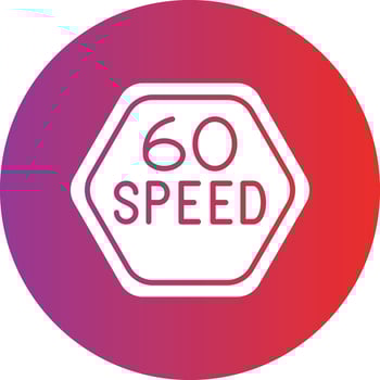 Vector Design 60 Speed Limit Icon Style