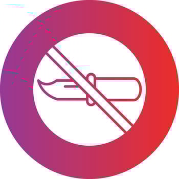 Vector Design No Weapons Icon Style