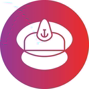 Vector Design Captain Cap Icon Style