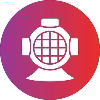 Vector Design Diving Helmet Icon Style