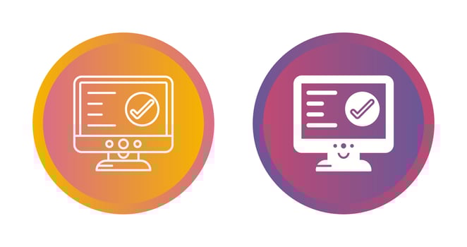 Check Lcd Vector Icon