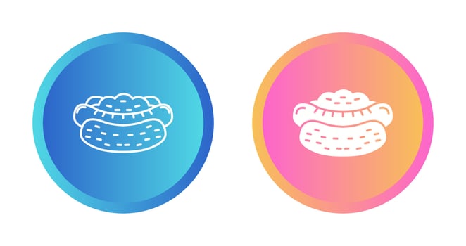 Hot Dog Vector Icon