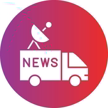 Vector Design News Van Icon Style