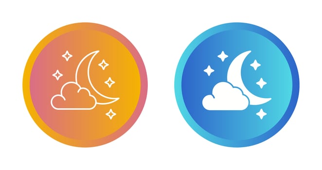 Starry Night Vector Icon