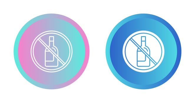No Alcohol Vector Icon