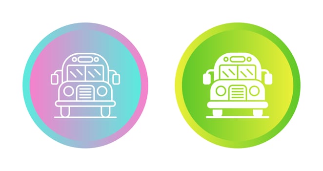 School Bus Vector Icon