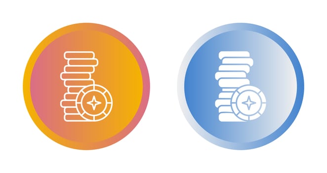 Poker Chips Vector Icon