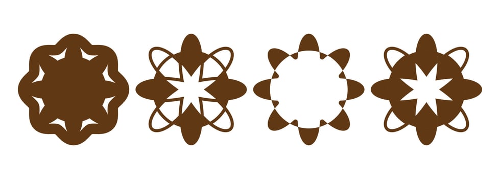 Floral icons that convey the beauty of nature. The set features geometric shapes, each intricately designed to bring your design projects to life. Vector illustration.