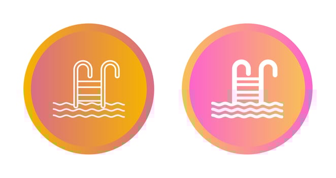Water Stairs Vector Icon