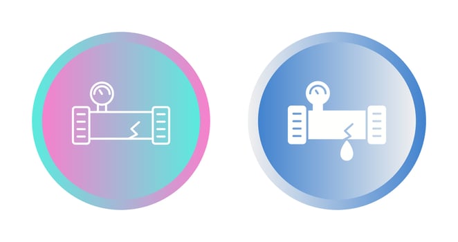 Broken Pipe Vector Icon