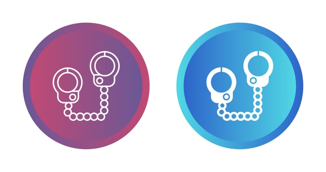 Police Handcuffs Vector Icon