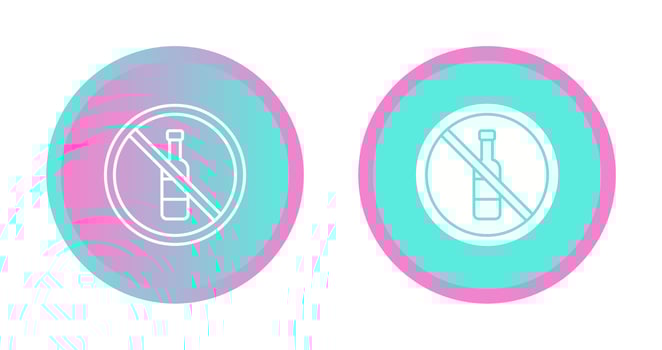 No Alcohol Vector Icon
