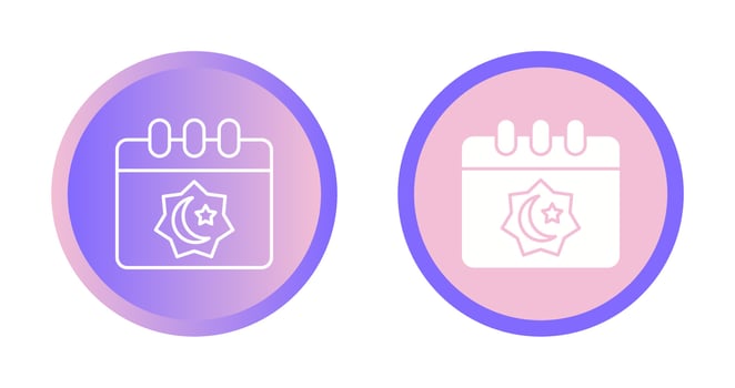 Islamic Calendar Vector Icon