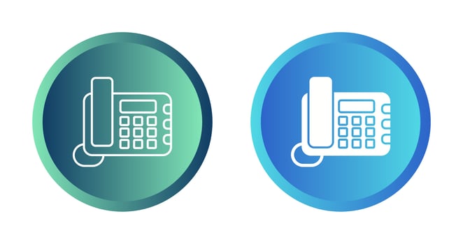 Land Line Phone Vector Icon