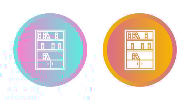 Books Shelf Vector Icon