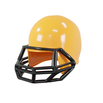 3d minimal rendering American football helm png