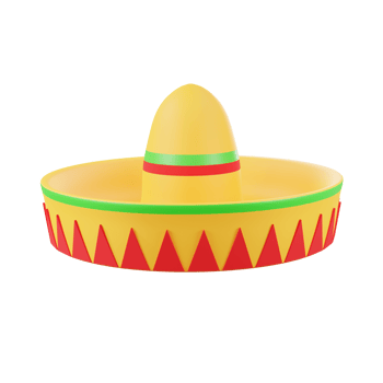 3d minimal rendering mexican hat png