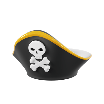 3d minimal rendering pirate hat png