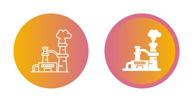 Nuclear Plant Vector Icon