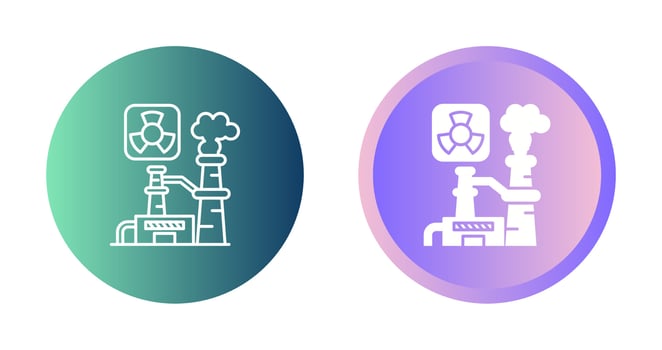 Nuclear Plant Vector Icon