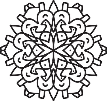 a black and white drawing of a circular design vector