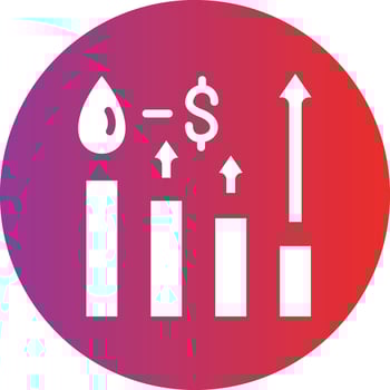 Oil Price Increase Vector Icon Design