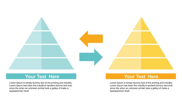 Pyramid Infographics template. Vector illustration.