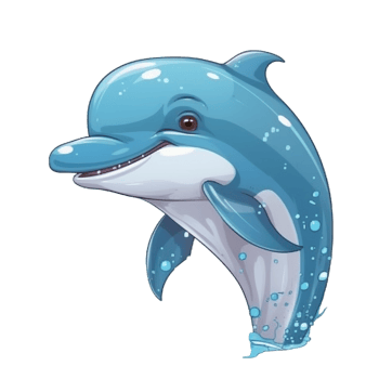 Adorable Young dolphin png