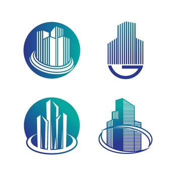 Building logo vector and symbol icon