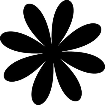 Vector silhouette of Flowers on white background