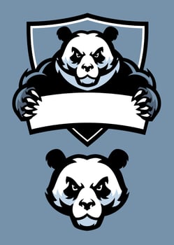 Panda in sport Mascot vector