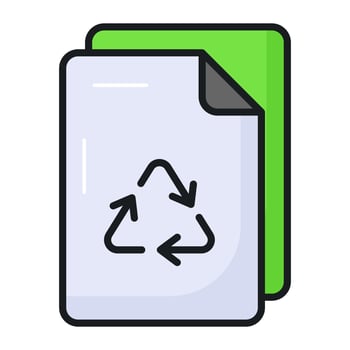 An amazing vector design of paper recycling in modern style, premium icon