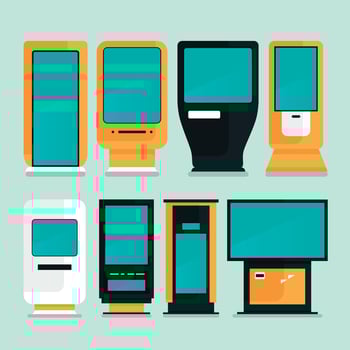 gradient flat digital signage illustration vector