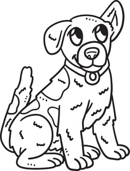 Dog Isolated Coloring Page for Kids vector