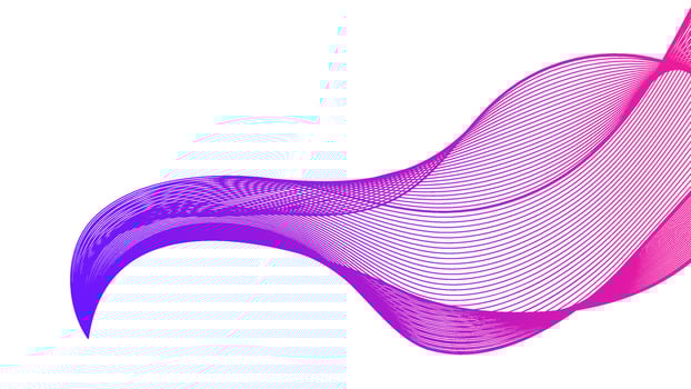 Abstract backdrop with colorful wave gradient lines on white background. Modern technology background, wave design. Vector illustration