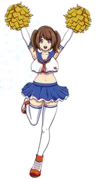 Cheerleader on White vector