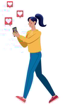 Woman With Smartphone vector
