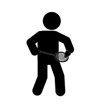Stick figure or pictogram representation of badminton sport vector