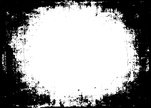 Grunge border texture background. Abstract frame overlay. PNG graphic illustration with transparent background.